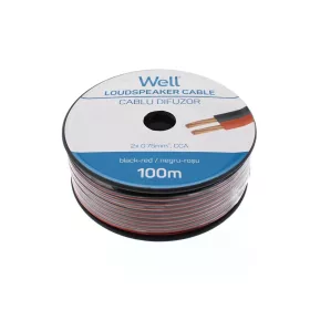   Well LSP-CCA0.75BR-100-WL Hangszóró kábel fekete / piros 2x0,75mm²