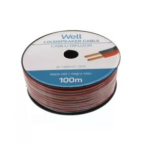   Well LSP-CCA1.00BR-100-WL Hangszóró kábel fekete / piros 2x1mm²