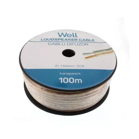   Well LSP-CCA1.50TT-100-WL Hangszóró kábel átlátszó 2x1,5mm²