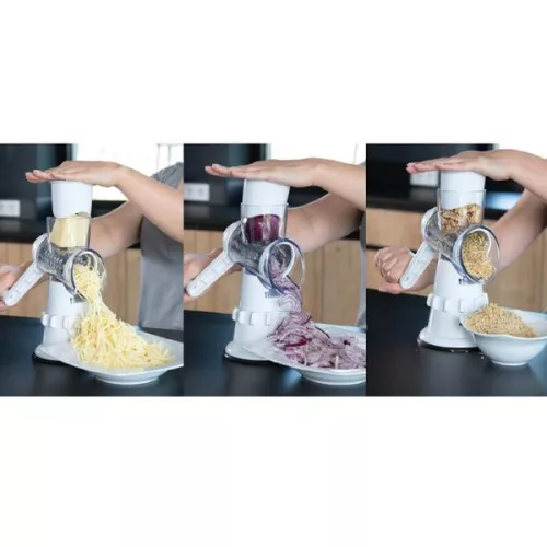 Livington Sumo Slicer forgódobos reszelő, szett cserélhető reszelőbetétekkel, M23194