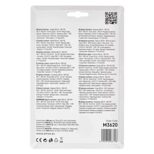 EMOS Digitális multiméter M3620