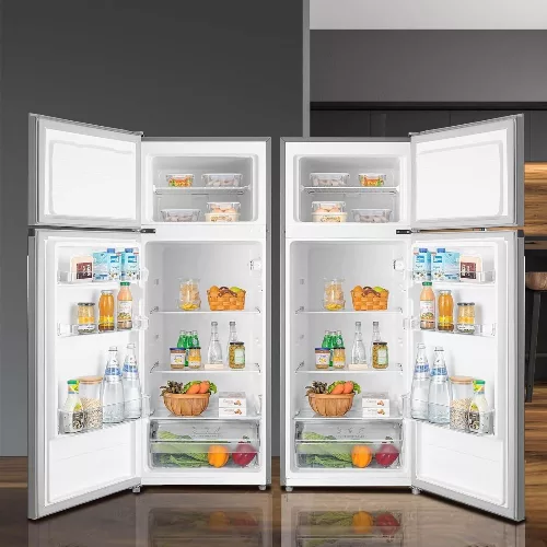 Midea MERT210FGE50 felülfagyasztós hűtőszekrény, 163/41 liter, 40dB, ezüst