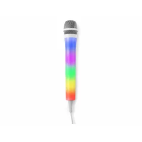   Fenton KMD55W - RGB LED Karaoke PARTY mikrofon (hangvezérelt és auto fény)- fehér