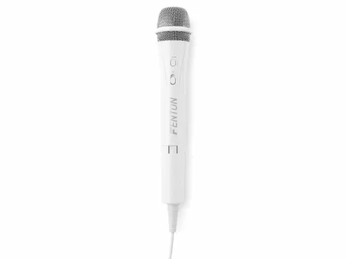 Fenton KMD55W - RGB LED Karaoke PARTY mikrofon (hangvezérelt és auto fény)- fehér