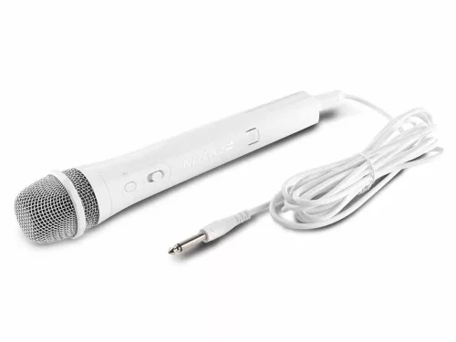 Fenton KMD55W - RGB LED Karaoke PARTY mikrofon (hangvezérelt és auto fény)- fehér