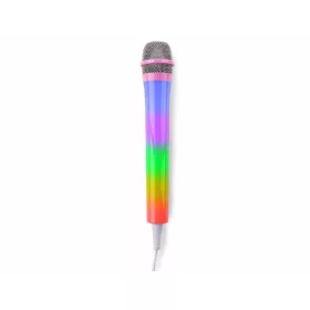   Fenton KMD55P - RGB LED Karaoke PARTY mikrofon (hangvezérelt és auto fény)- rózsaszín