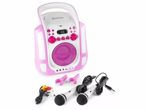 Fenton SBS30P karaoke hordozható hangfal (Bluetooth, USB, CD, 2x Mikrofon)