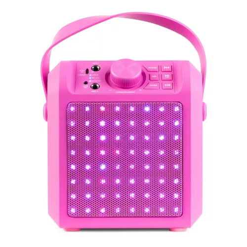 Fenton KAR50P Karaoke hangfal, LED fényeffekt, rózsaszín, 50W