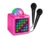 Fenton KAR15B Karaoke hangfal, 2 mikrofon, rózsaszín, 15W