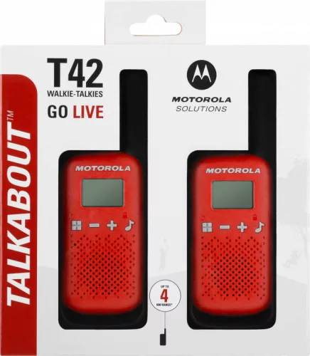 Motorola TALKABOUT T42 PMR adóvevő rádió - piros (MOT-506-999)