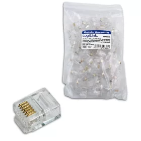   LogiLink RJ12 elemes csatlakozódugasz, árnyékolatlan 100db (MP0019)