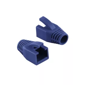   Logilink RJ45 feszültségmentesítő védőburkolat, 8 mm, kék, 50 db (MP0035B)