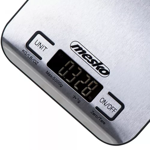 Mesko MS3169B digitális konyhai mérleg, inox
