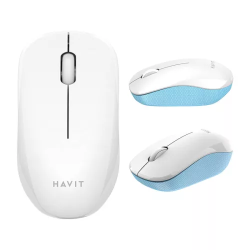 Havit MS66GT-WB univerzális vezeték nélküli egér Fehér és kék