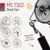 Mesko MS7322 fém 15 cm-es usb mini ventillátor