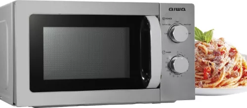 Aiwa MW-200SL NAMICOOK SILVER20 Rozsdamentes acél mikrohullámú sütő, 20 liter