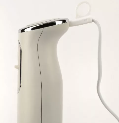 Girmi MX03 - 400W botmixer ergonomikus fogással, 19 cm inox szárral és 2 sebességgel, matt törtfehér színben