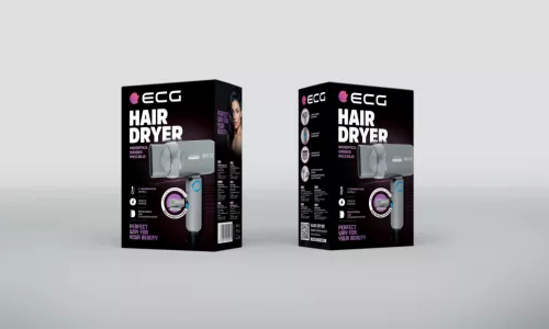 ECG Modifica Grigio Piccolo Hajszárító, szürke, 1200W