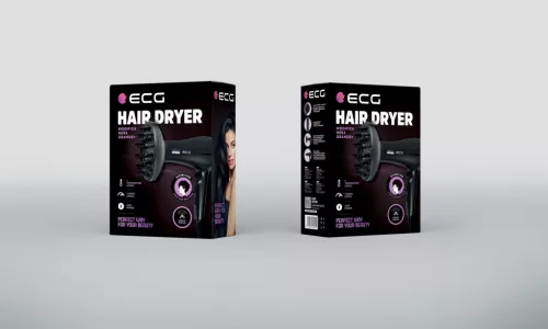ECG Modifica Nera Grande+ Hajszárító fekete, 2200W