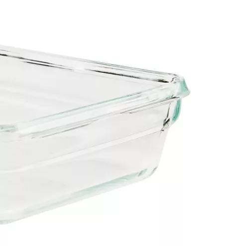 Tefal Masterseal Fresh Glass, 3 db-os téglalap alakú élelmiszertároló, 0,45 liter, N1051110