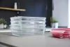 Tefal Masterseal Fresh Glass, 3 db-os téglalap alakú élelmiszertároló, 0,45 liter, N1051110