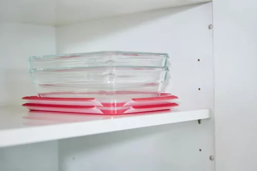 Tefal Masterseal Fresh Glass, 3 db-os téglalap alakú élelmiszertároló, 0,45 liter, N1051110