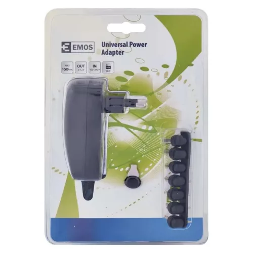 EMOS N3111 Univerzális töltőadapter USB aljzattal (3-12V / 1000mA)