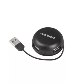 NATEC USB 2.0 HUB BUMBLEBEE 4 PORTOS FEKETE