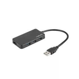 NATEC USB 3.0 HUB MOTH 4 PORTOS FEKETE