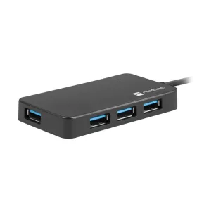 Natec Silkworm USB HUB 4 x USB 3.0 - fekete