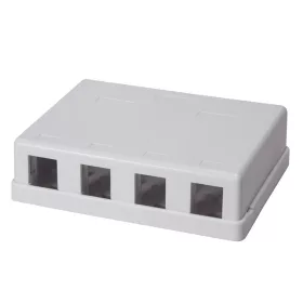   Logilink Üres doboz 4 Keystone modulhoz, felületre szerelhető, fehér (NK4034)