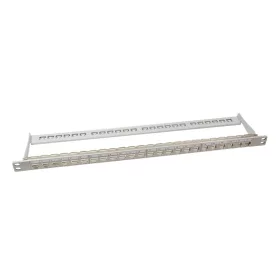  Logilink 19" Patch panel 24 Keystone jack csatlakozóhoz, 0,5U, szürke (NK4039)