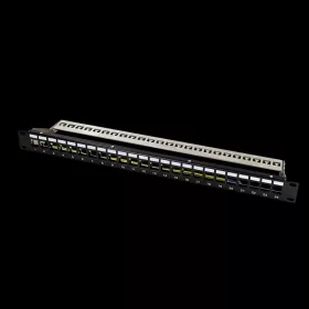   Logilink 9" Patch panel 24 keystone jack csatlakozóhoz, hátsó kábelkezelővel (NK4058)