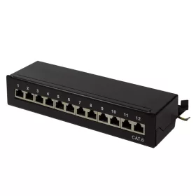   Logilink Cat.6 Patch Panel 12 port, árnyékolt, asztali, fekete (NP0017)