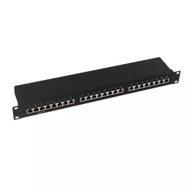   Logilink Cat.6 patch panel 24-port 19" STP, fekete, EconLinie (NP0055)