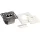 Logilink Cat.6A fali aljzat UP+AP 2xRJ45 STP, tiszta fehér, jelzőfehér (NP0124)