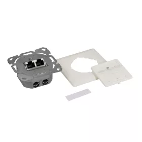  Logilink Cat.6A fali aljzat 2xRJ45 STP, függőleges, tiszta fehér (NP0128)