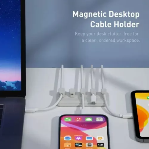 Well ORG-CABEL-M0305GY-WL kábel rendező, mágneses kábel rendszerező