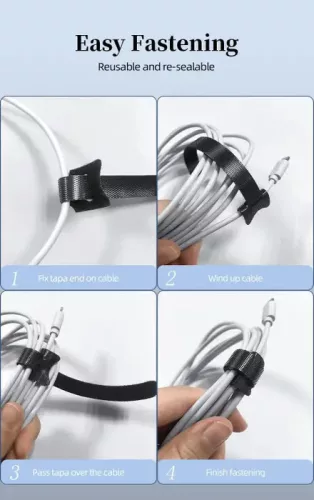 Well ORG-CABEL-T0225BK-WL Tépőzáras kábelkötegelő szett 150 x 12 mm, 25 db-os