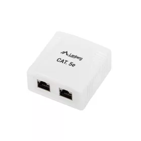   Lanberg CAT5e 2xRJ45 FTP árnyékolt fehér felületi szerelodoboz