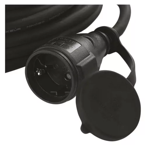 Emos P01805 Kültéri hosszabbító 5 m / 1 aljzat / fekete / gumi-neoprén / 250 V / 1,5 mm2