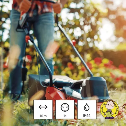 Emos P01810 Hosszabbító 10 m / 1 aljzat / fekete / gumi-neoprén / 250 V / 1,5 mm2