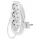 Emos P0321R Hosszabbító 1,5 m / 3 aljzat / fehér / PVC / 1,5 mm²