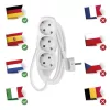 Emos P0321R Hosszabbító 1,5 m / 3 aljzat / fehér / PVC / 1,5 mm²