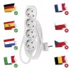 Emos P0425R Hosszabbító 5 m / 4 aljzat / fehér / PVC / 1,5 mm²