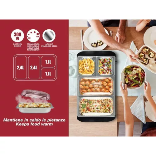 Beper P101TEM002 büfétálaló melegen tartó funkcióval