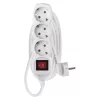 Emos P1323R Hosszabbító 3 m / 3 aljzat / kapcsolós / fehér / PVC / 1,5 mm²