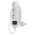 Emos P1323R Hosszabbító 3 m / 3 aljzat / kapcsolós / fehér / PVC / 1,5 mm²