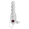 Emos P1521R Hosszabbító 1,5 m / 5 aljzat / kapcsolós / fehér / PVC / 1,5 mm²