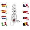 Emos P1525R Hosszabbító 5 m / 5 aljzat / kapcsolós / fehér / PVC / 1,5 mm²